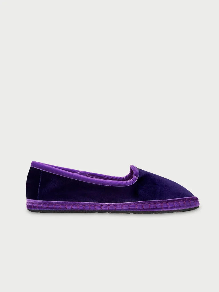Flagelus Leticia pantofi slipper bleumarin catifea