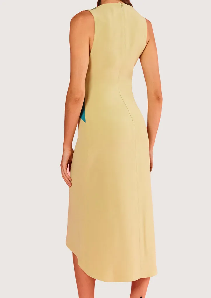 Flagelus Tennis Green Dress rochie midi verde