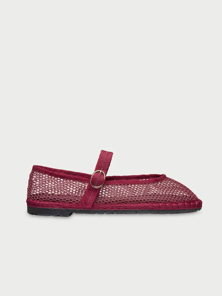 Flagelus Isabella Garnet balerini plasa grena cu bareta