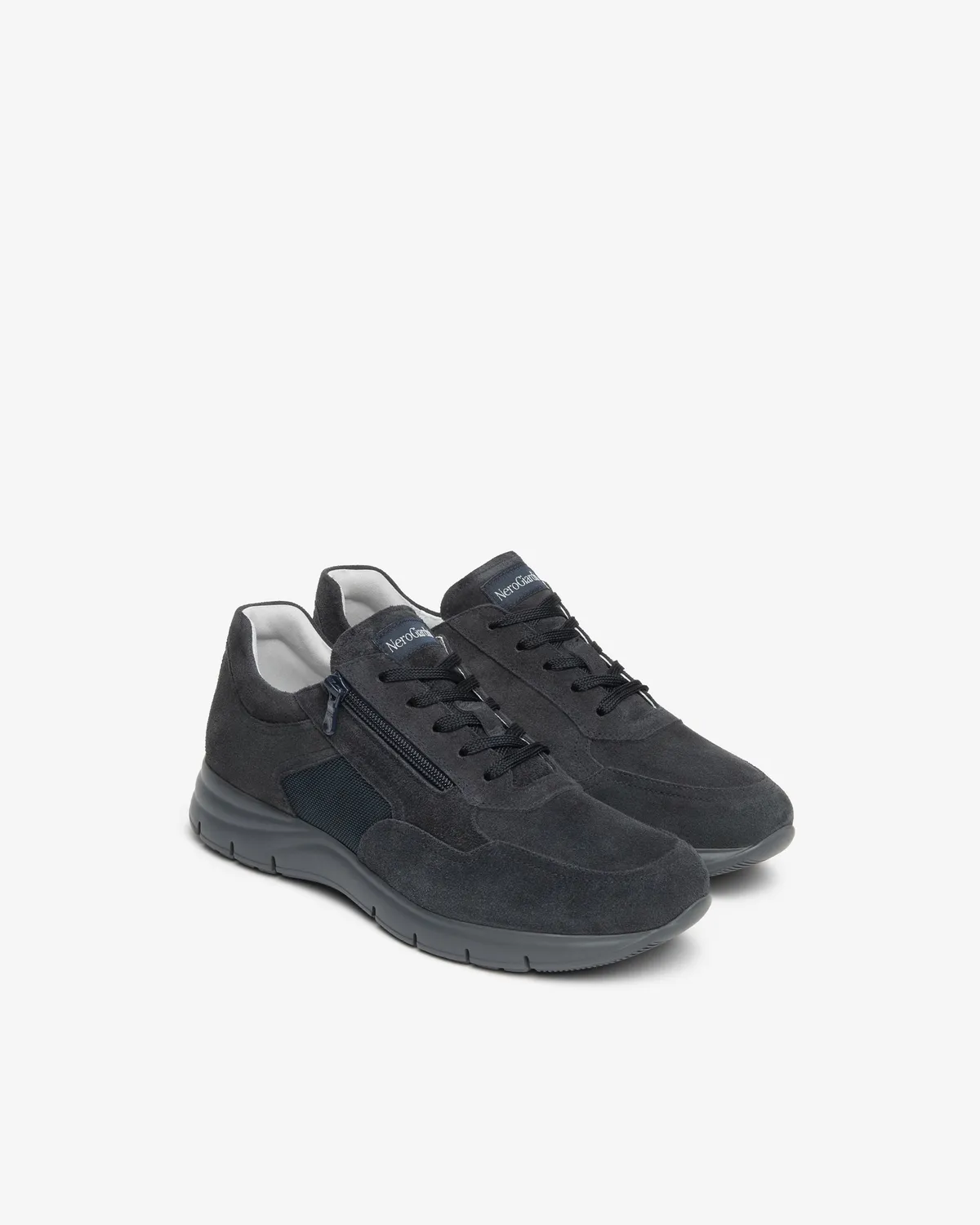 Sneakers piele bărbați NeroGiardini cu fermoar