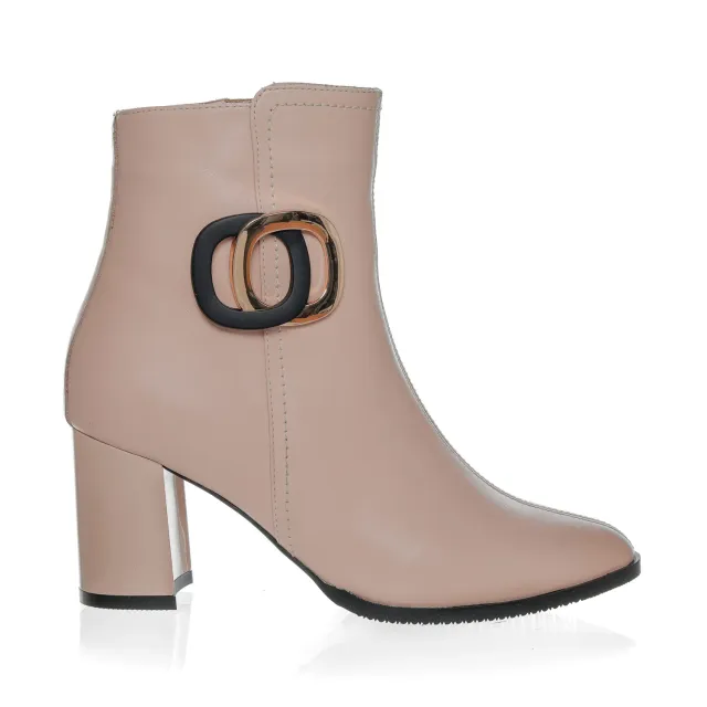 Catinca Shoes GX75 NB ghete dama piele nude box