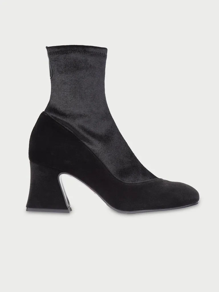 Flagelus The D'Orsey Booty botine velur negru toc 6cm