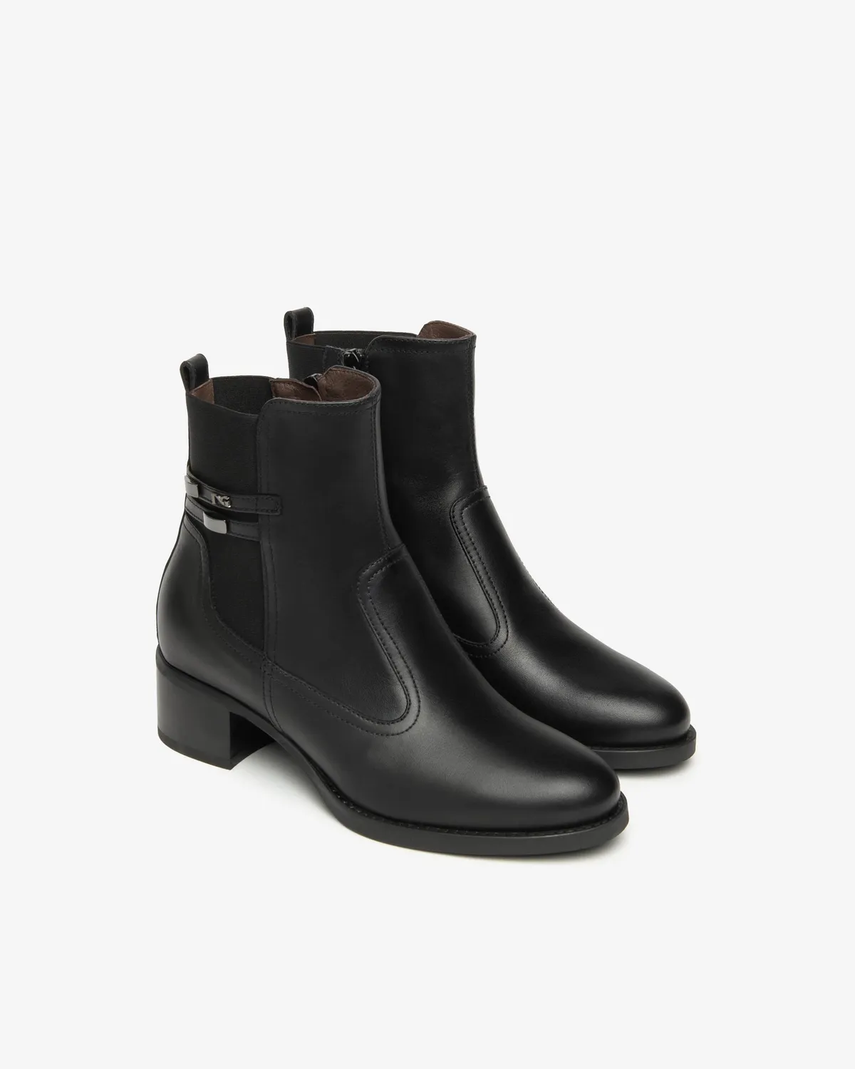 NeroGiardini botine damă piele toc 4 cm cataramă
