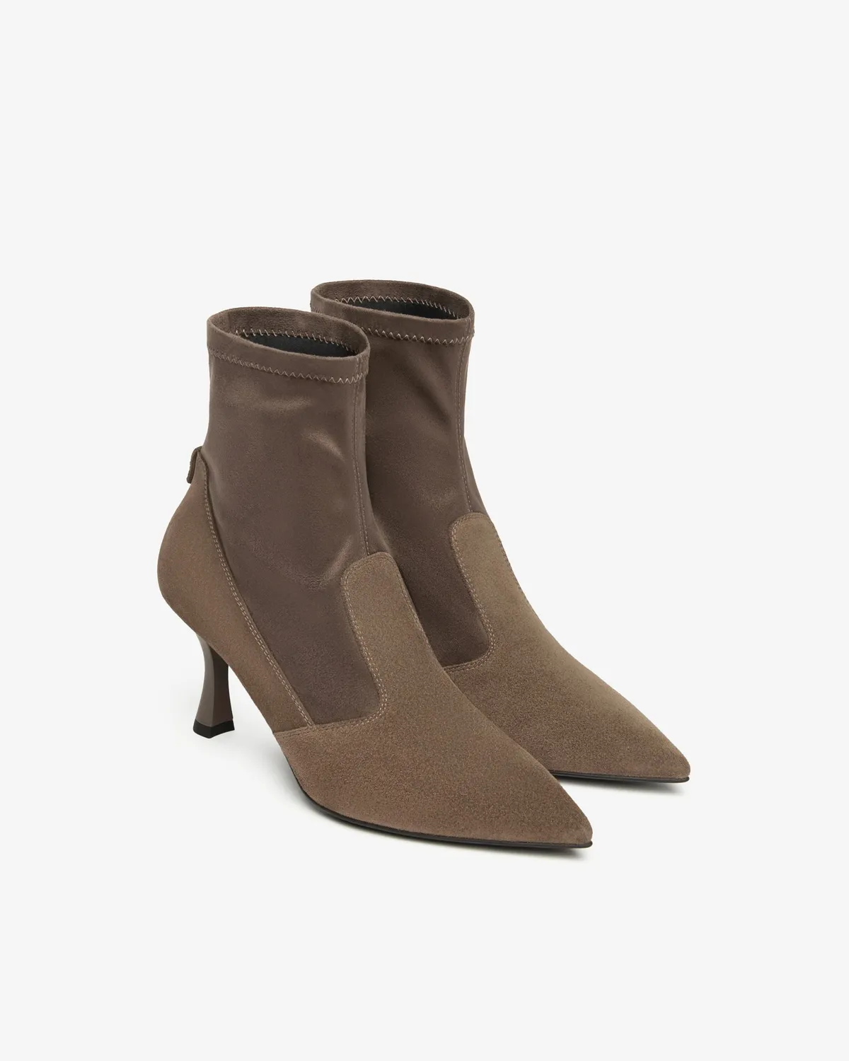 NeroGiardini botine damă piele slip-on cu toc 7,5 cm