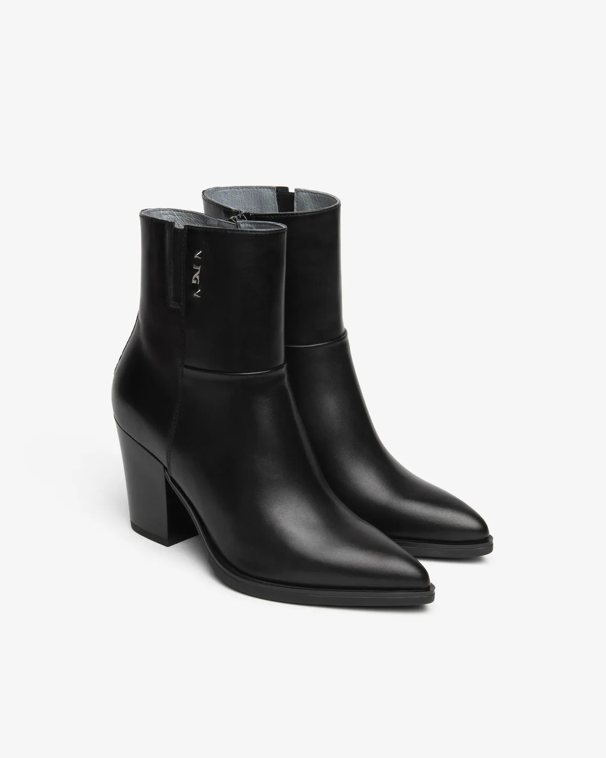 NeroGiardini botine damă piele toc western 80 mm