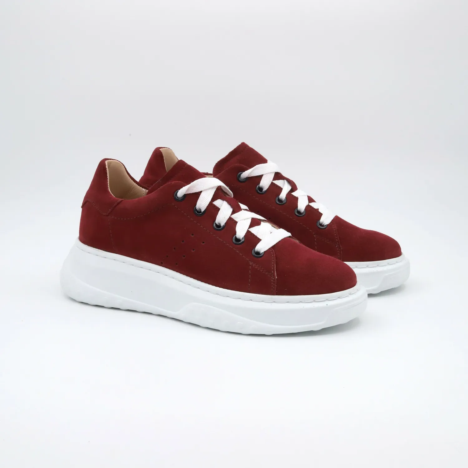 Lucas Shoes 5101 RV Rosso sneakeri rosii velur