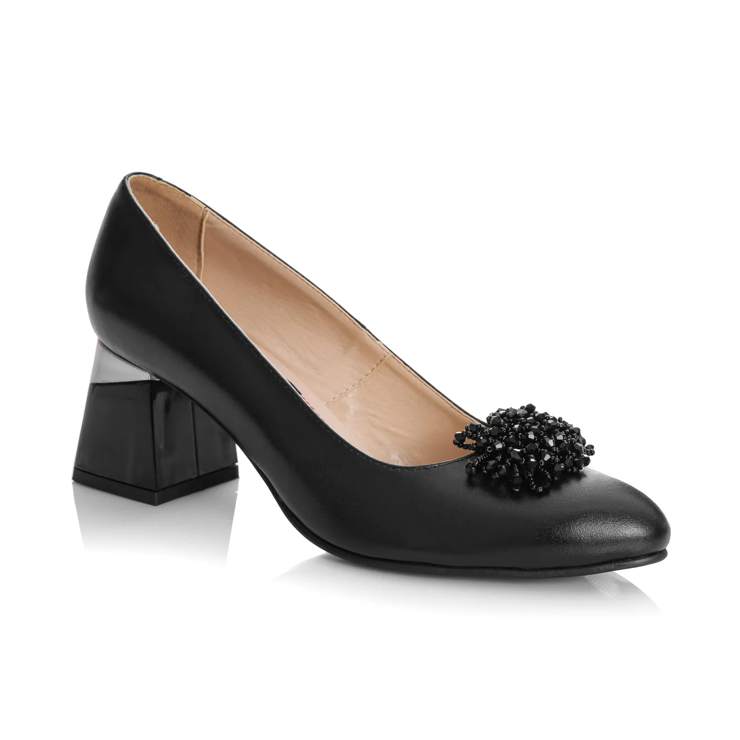 Catinca Shoes A61 N pantofi dama negri piele box clasici