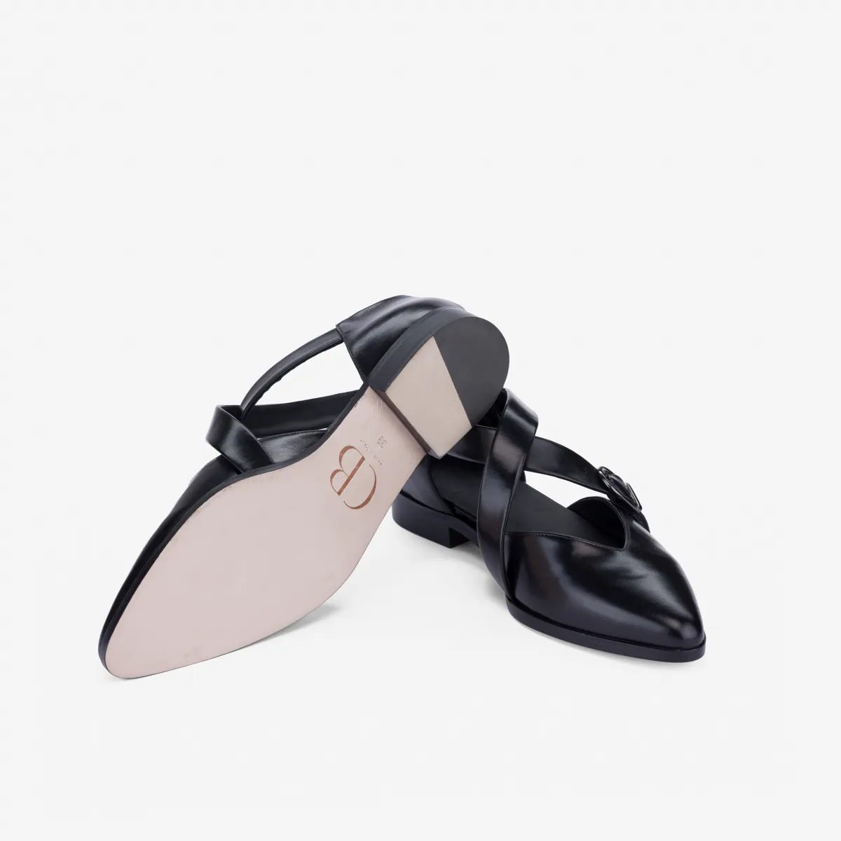 Cecilia Bringheli Croce sandale piele negru barete