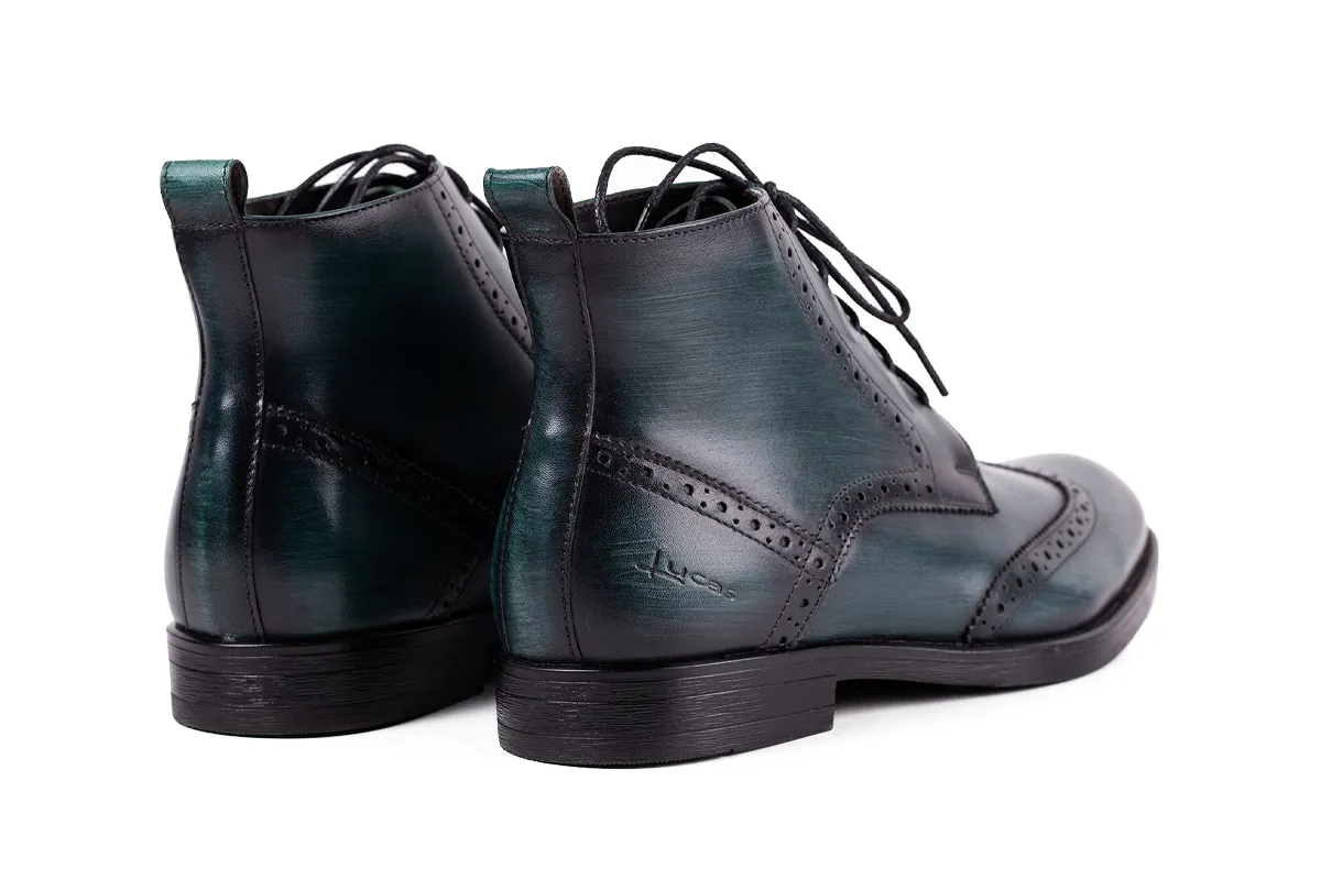 Lucas Shoes Ghete 850 ghete barbati verzi piele