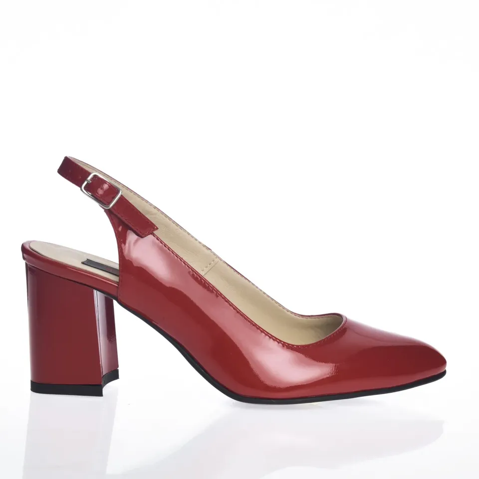 Catinca Shoes V7 RL sandale damă roșu lac elegante