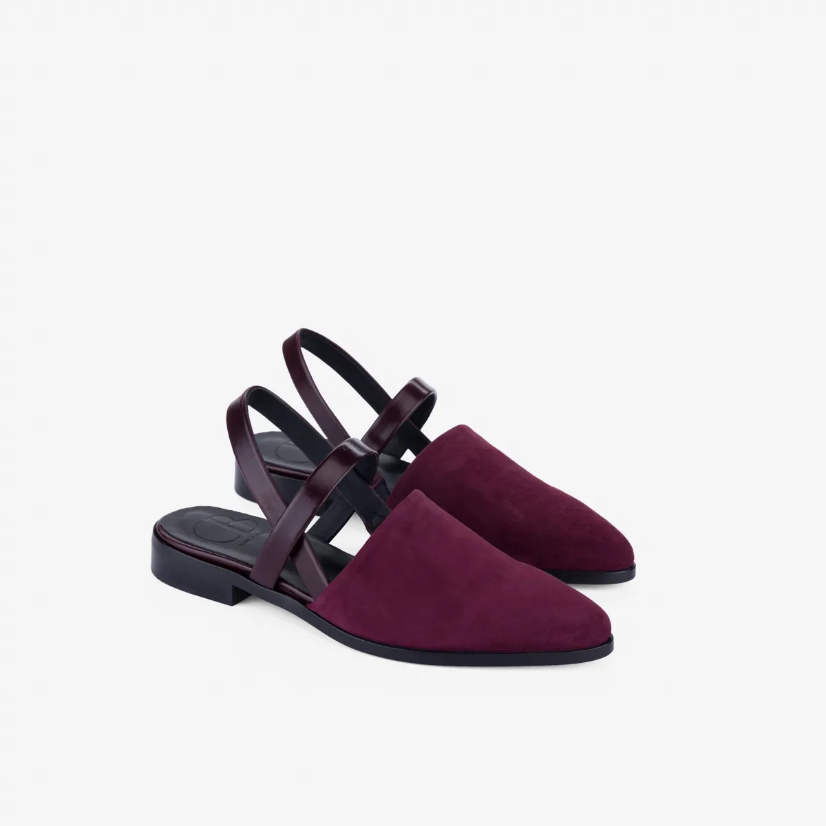 Cecilia Bringheli Vega pantofi slingback vișiniu piele