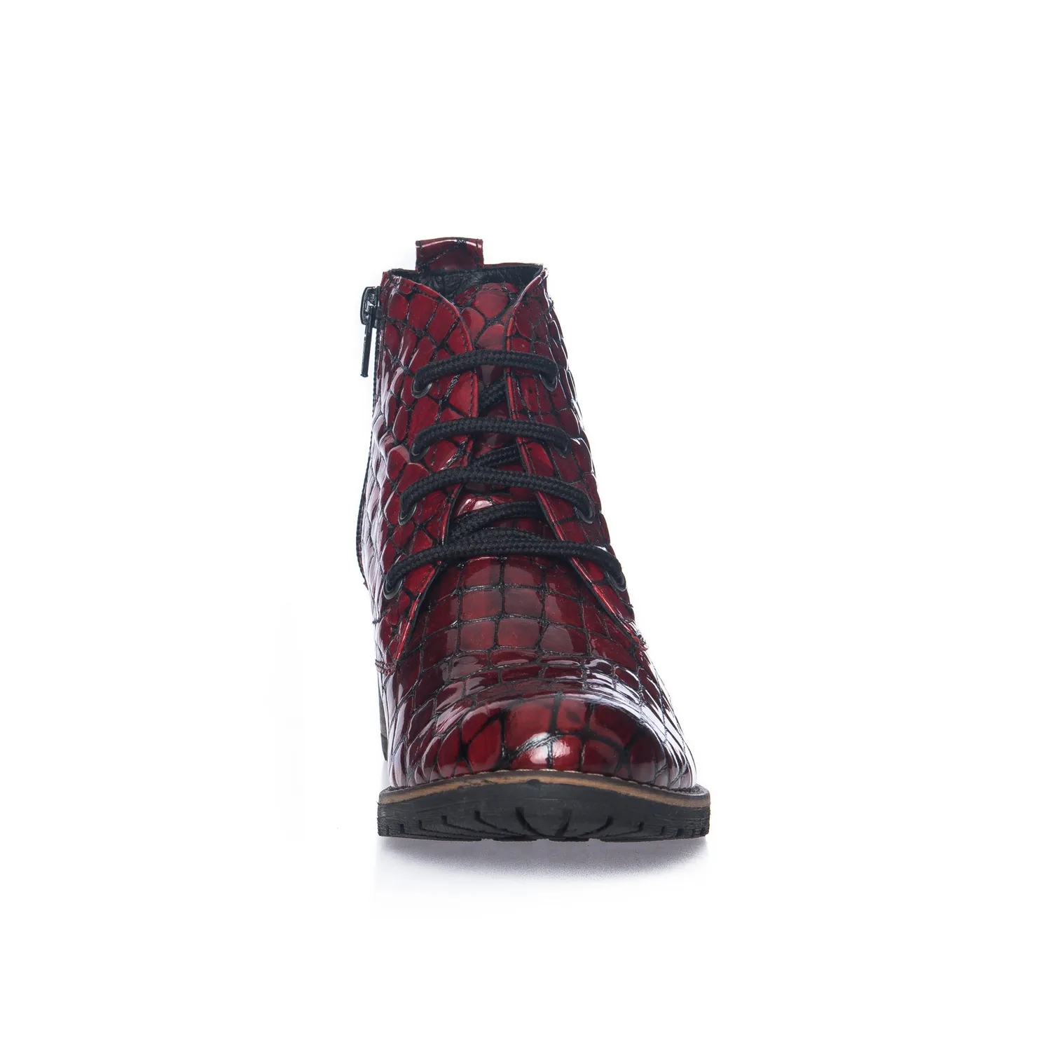 Catinca Shoes BC16 RC ghete dama rosu croco piele