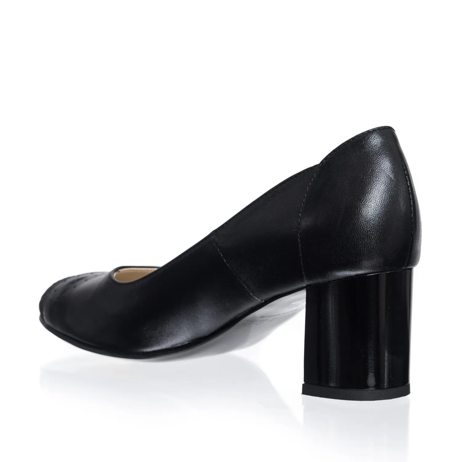 Catinca Shoes 03 NVS pantofi piele negru cu vârf șal