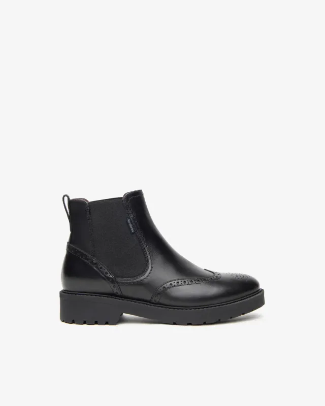 NeroGiardini Ghete Chelsea Piele Dama Toc 35 mm Brogue
