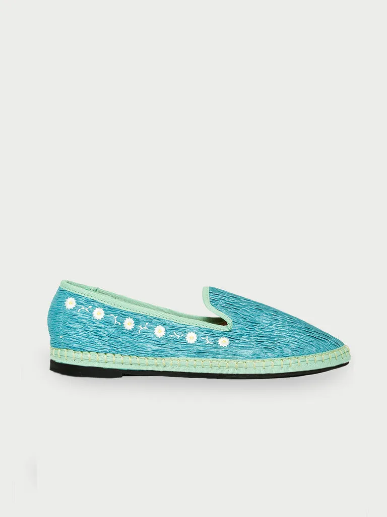 Flagelus Smoking Daisy Blue papuci albastri bumbac