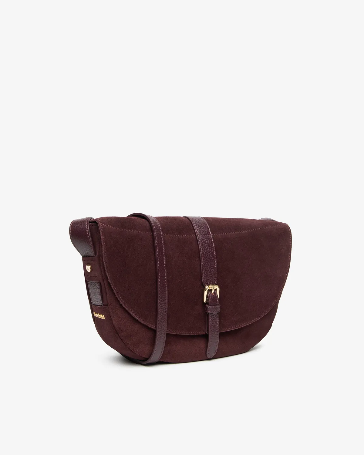 NeroGiardini Geanta Crossbody Piele Intoarsa cu Catarama