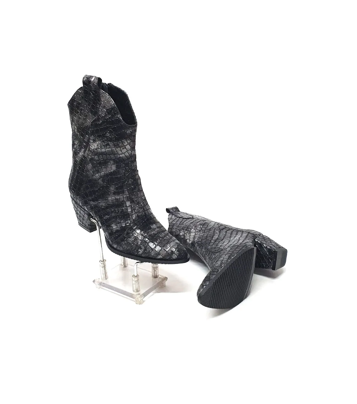 Catinca Shoes SN ciocate dama piele neagră șarpe