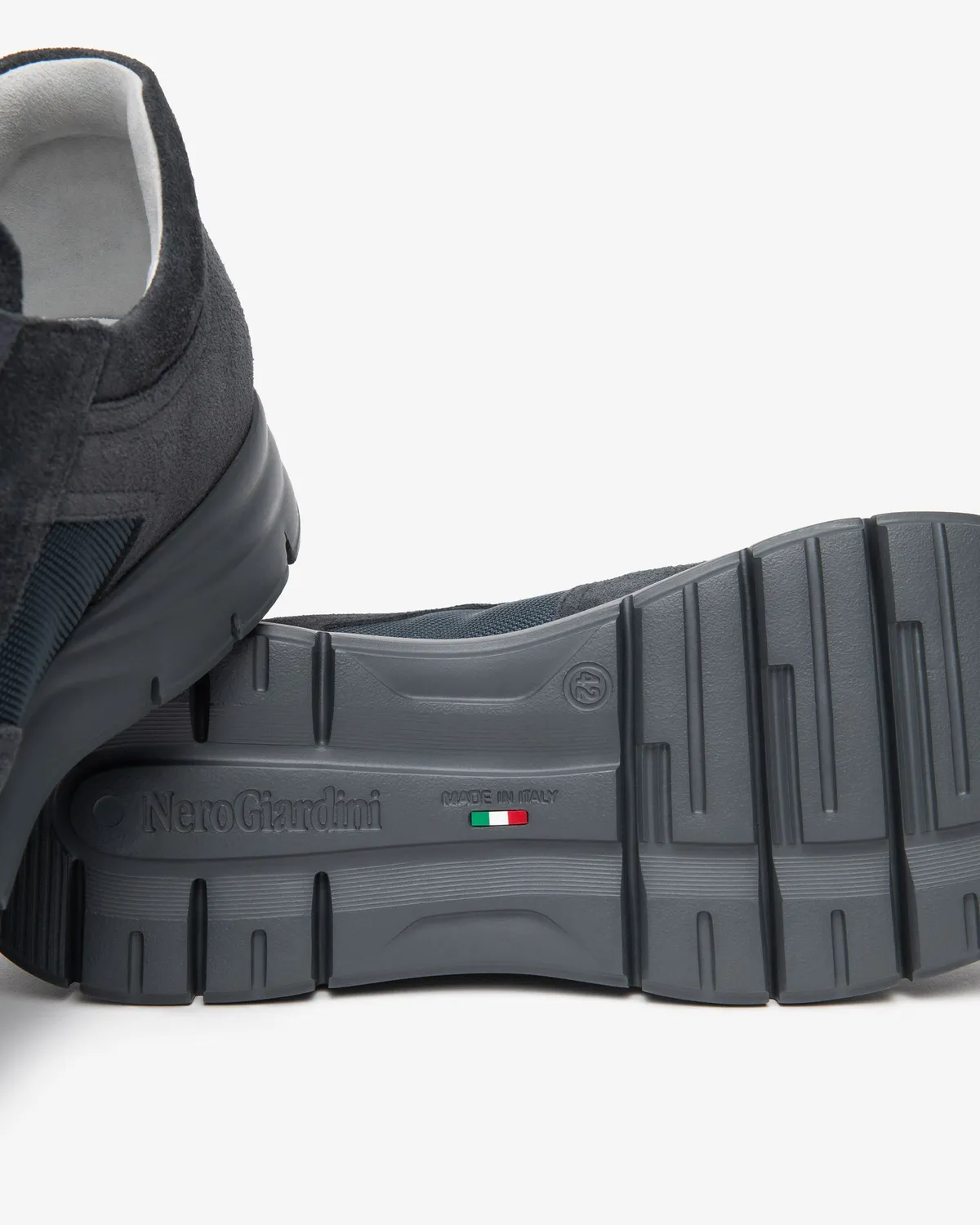 Sneakers piele bărbați NeroGiardini cu fermoar
