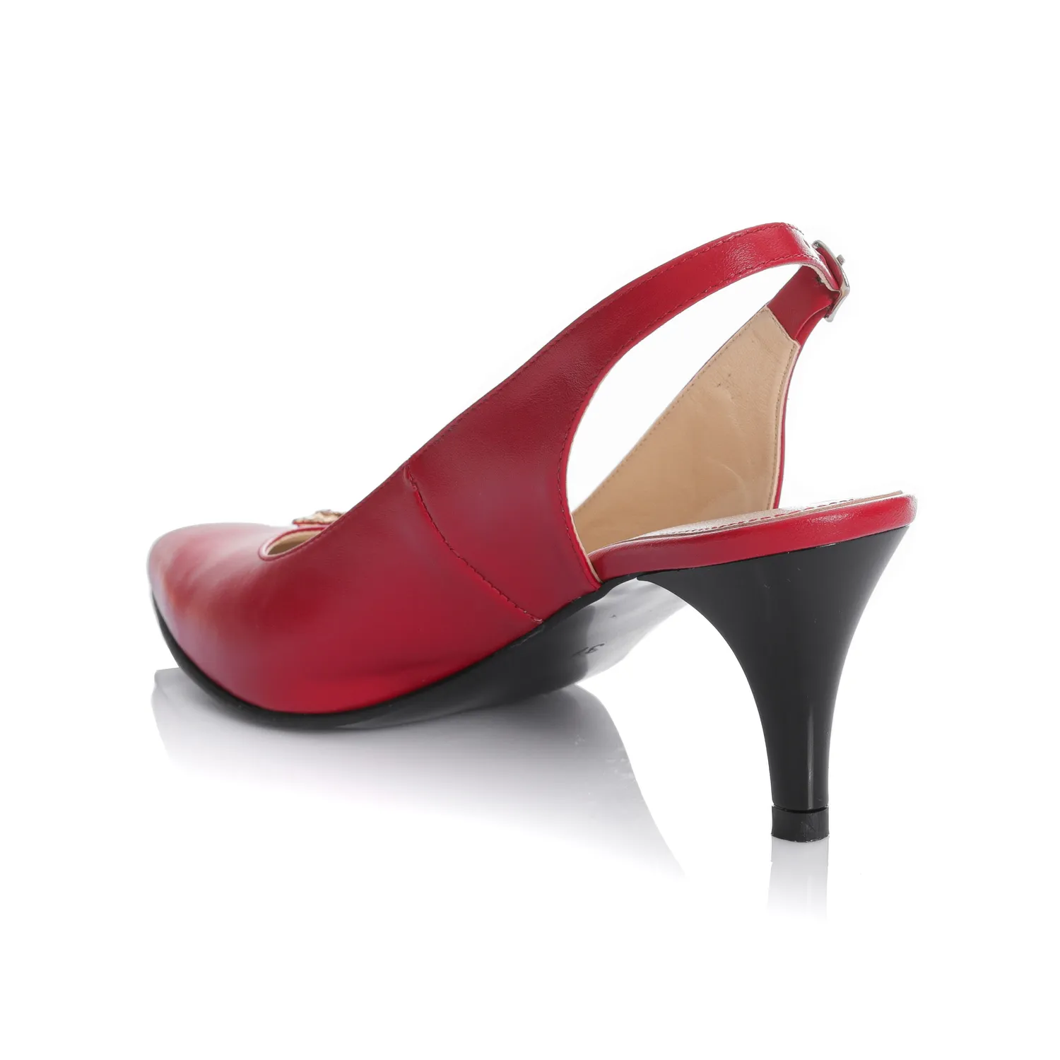 Catinca Shoes D46 RB sandale dama piele naturala rosu