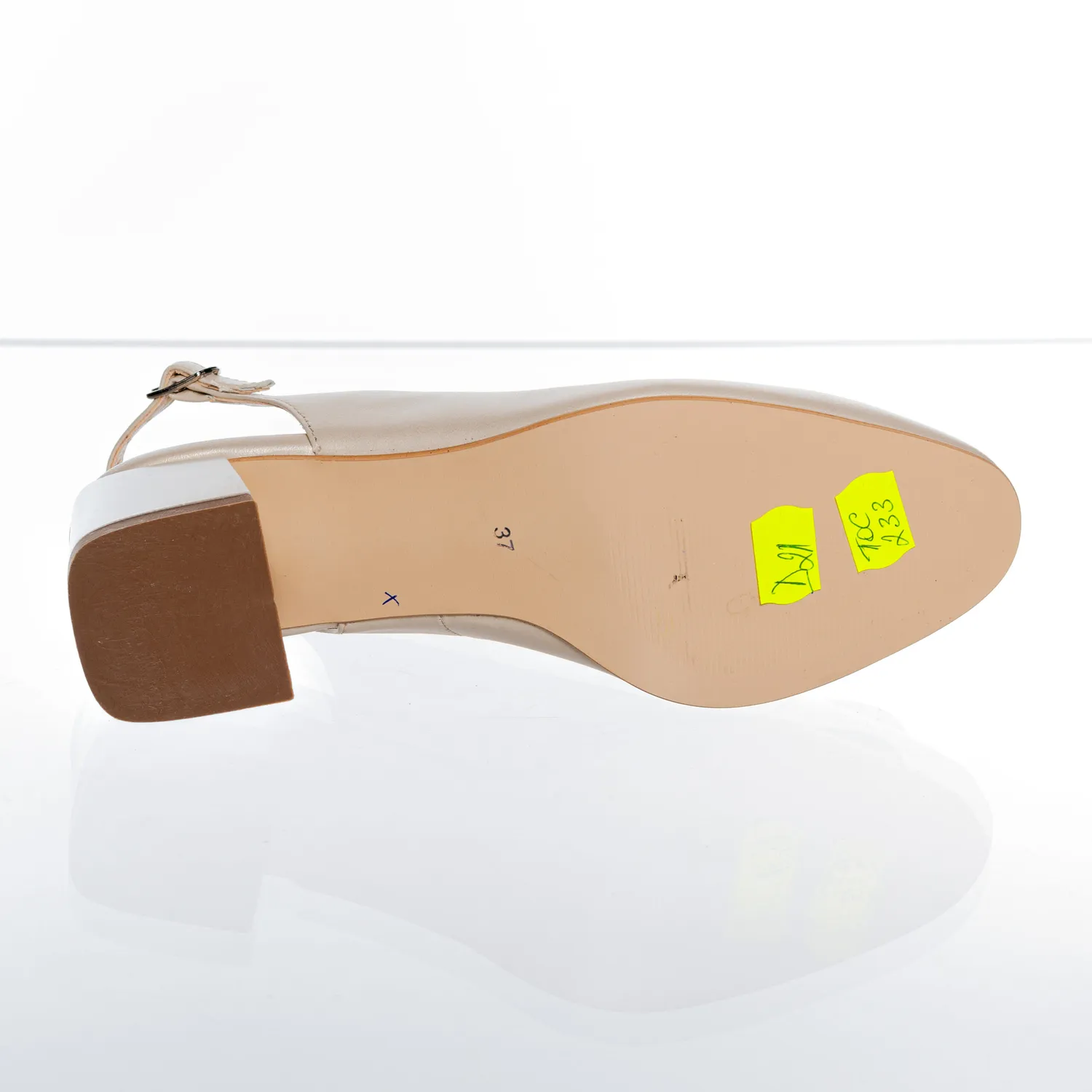 Catinca Shoes D21 BSFA sandale dama bej sidef piele naturala