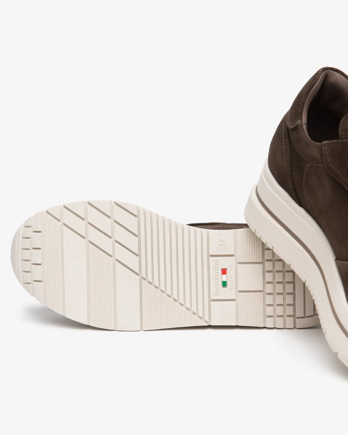 NeroGiardini sneakers damă piele întoarsă platformă 45 mm