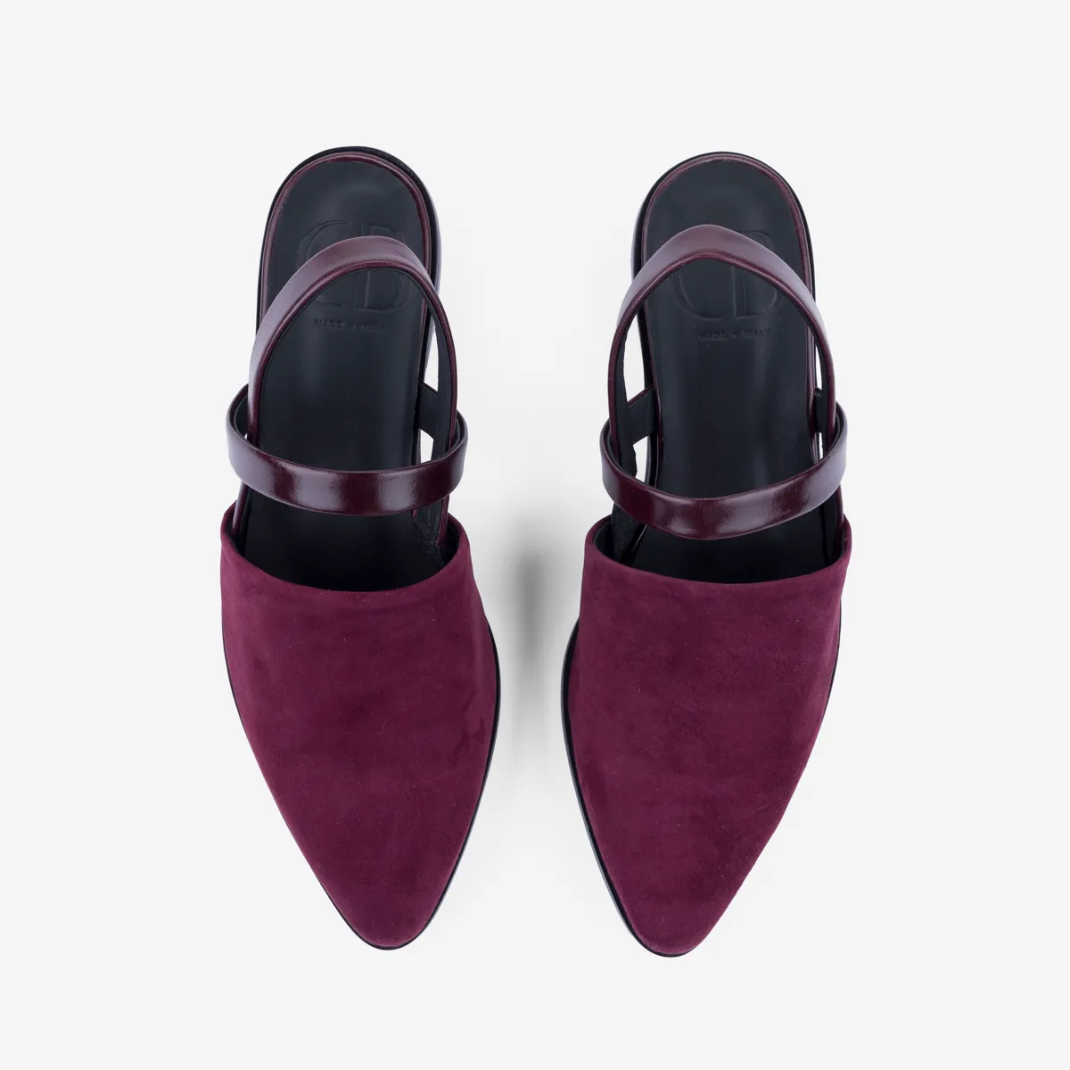 Cecilia Bringheli Vega pantofi slingback vișiniu piele