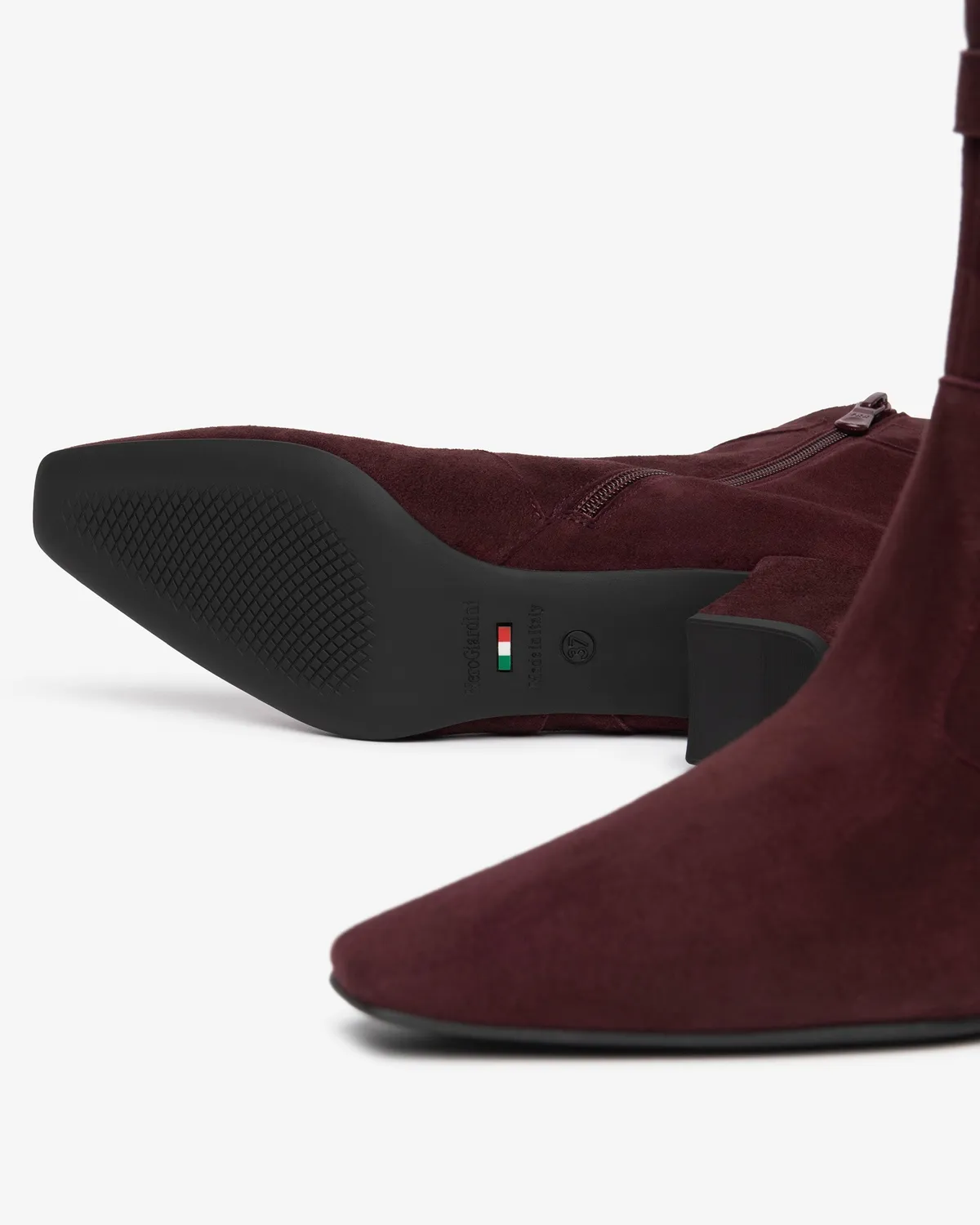NeroGiardini botine damă piele întoarsă toc 55mm