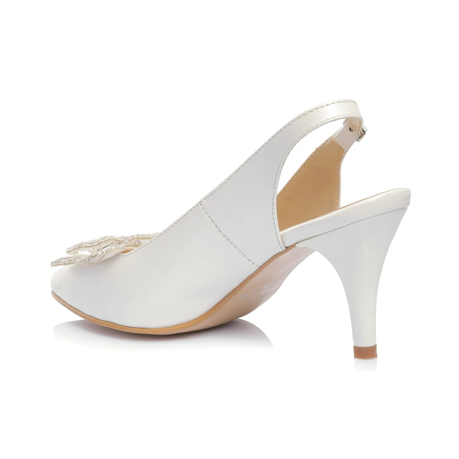 Catinca Shoes Alb Sidef D57F sandale dama piele naturala albe
