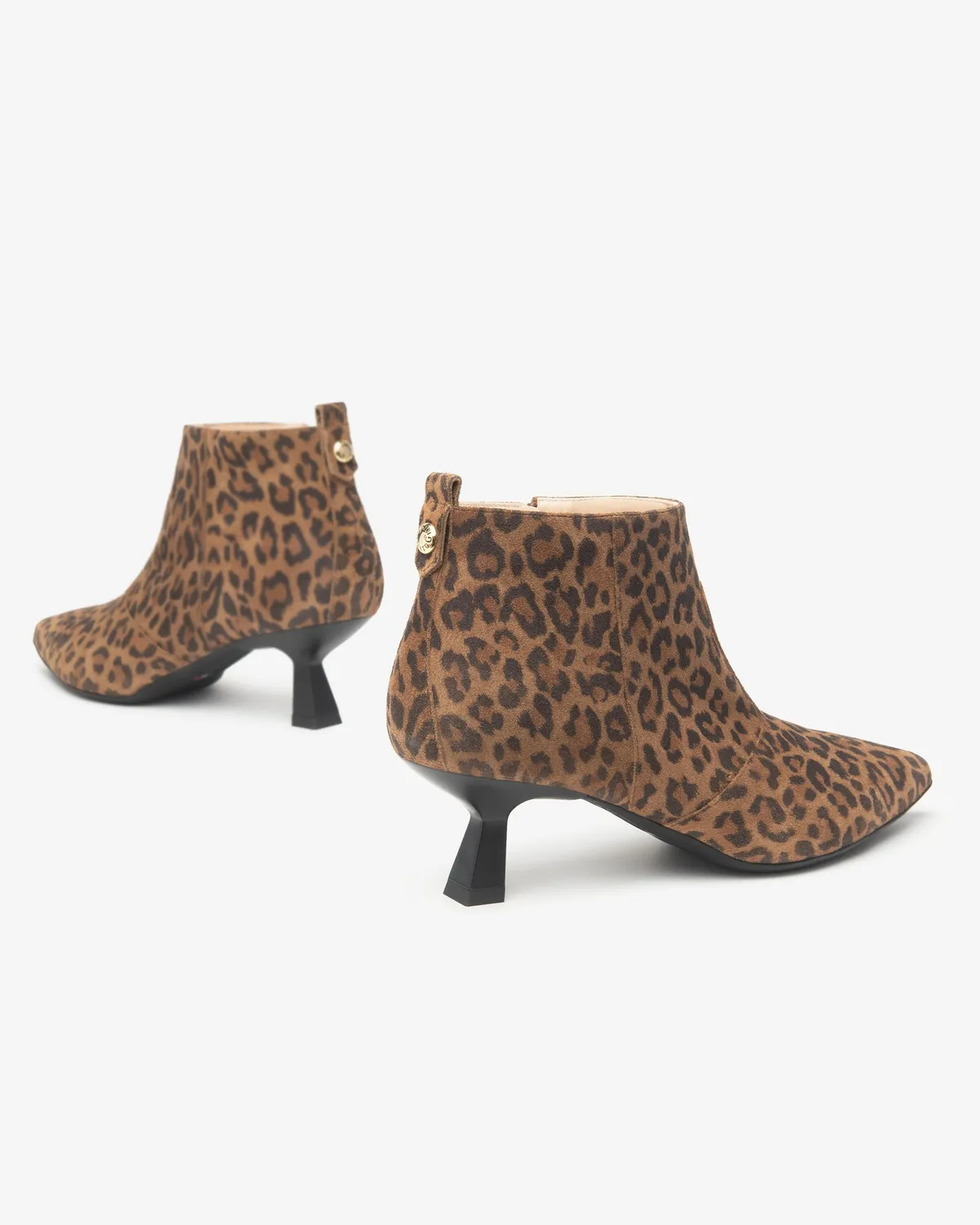 NeroGiardini botine dama piele intoarsa animal print