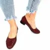 Catinca Shoes T10 BO pantofi dama bordo perforati piele