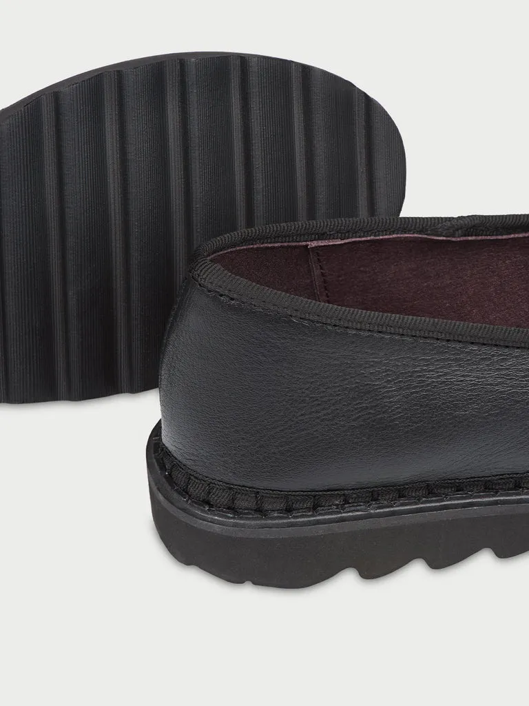 Flagelus Ame papuci piele negru talpa track