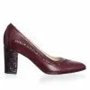 Catinca Shoes 163 BC pantofi piele bordo crakers