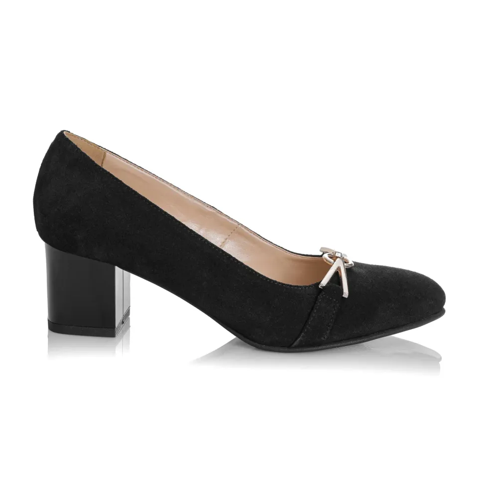 Catinca Shoes A44 NA pantofi piele negru antilopă