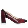 Catinca Shoes C33 BCA pantofi dama piele bordo croco antilopa
