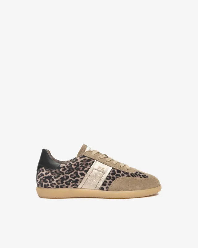 NeroGiardini sneakers damă textil animal print piele