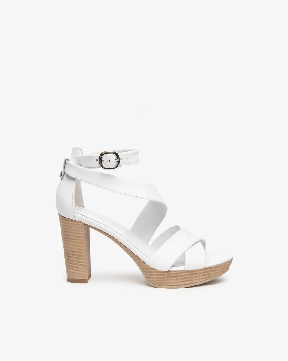 Sandale dama NeroGiardini piele toc 9 cm platforma