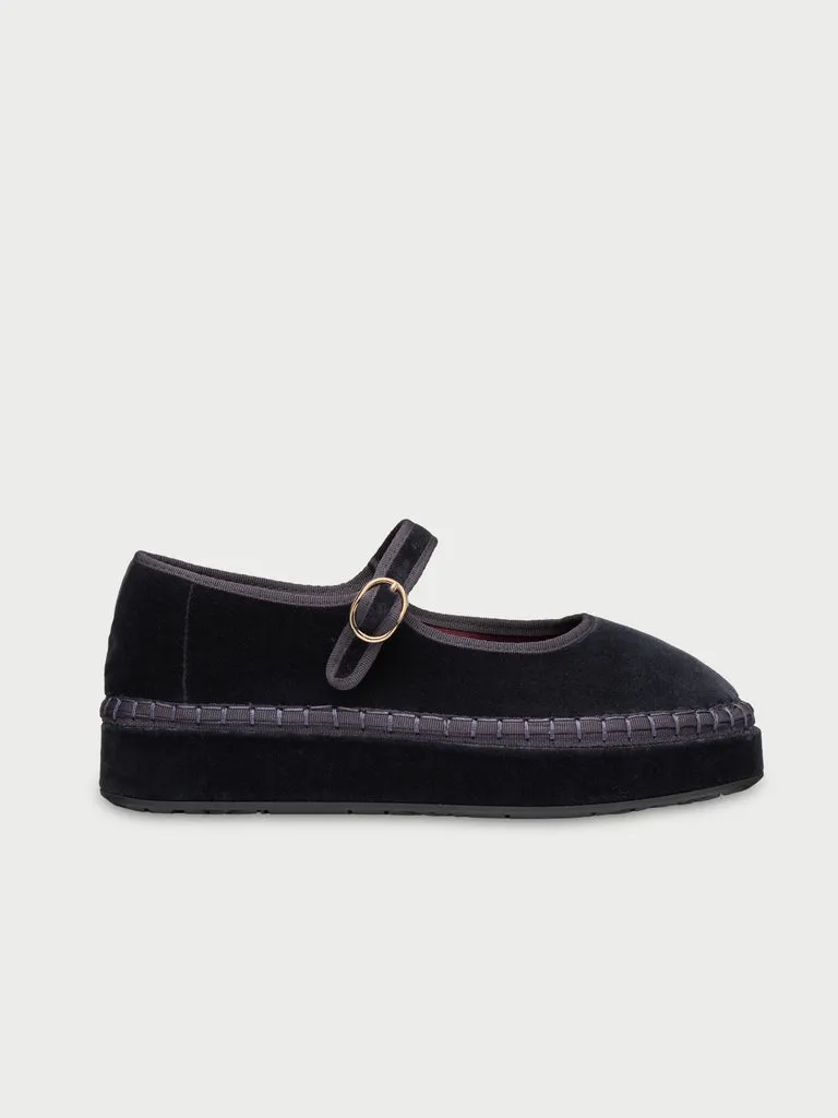Flagelus Double Graphite pantofi Mary Jane gri platformă