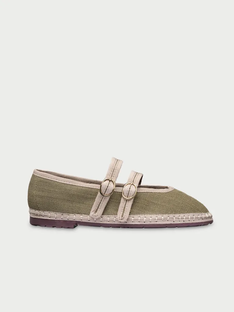 Flagelus Claire Green pantofi in verzi mary jane