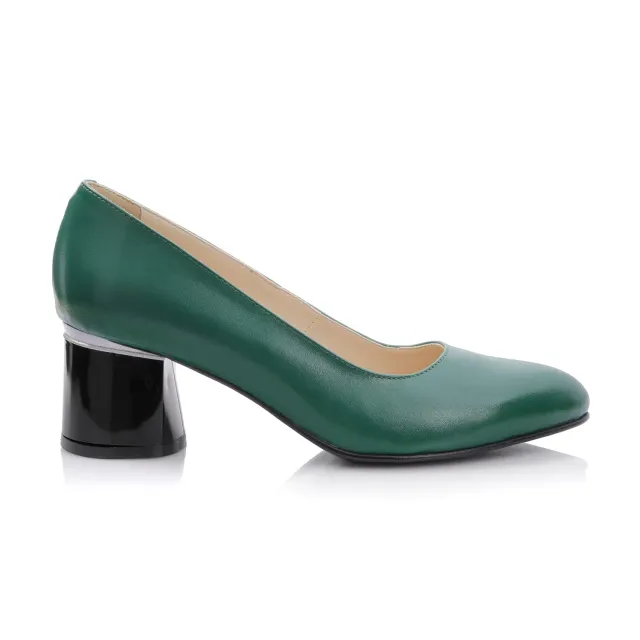 Catinca Shoes A72 VB pantofi damă verde box piele