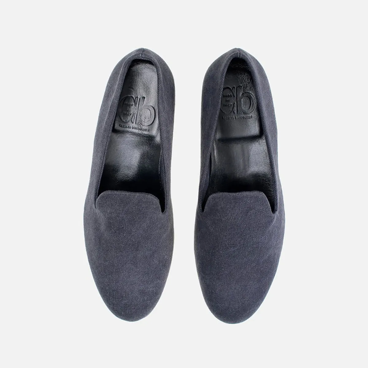 Cecilia Bringheli Positano pantofi canvas albastru slip-on