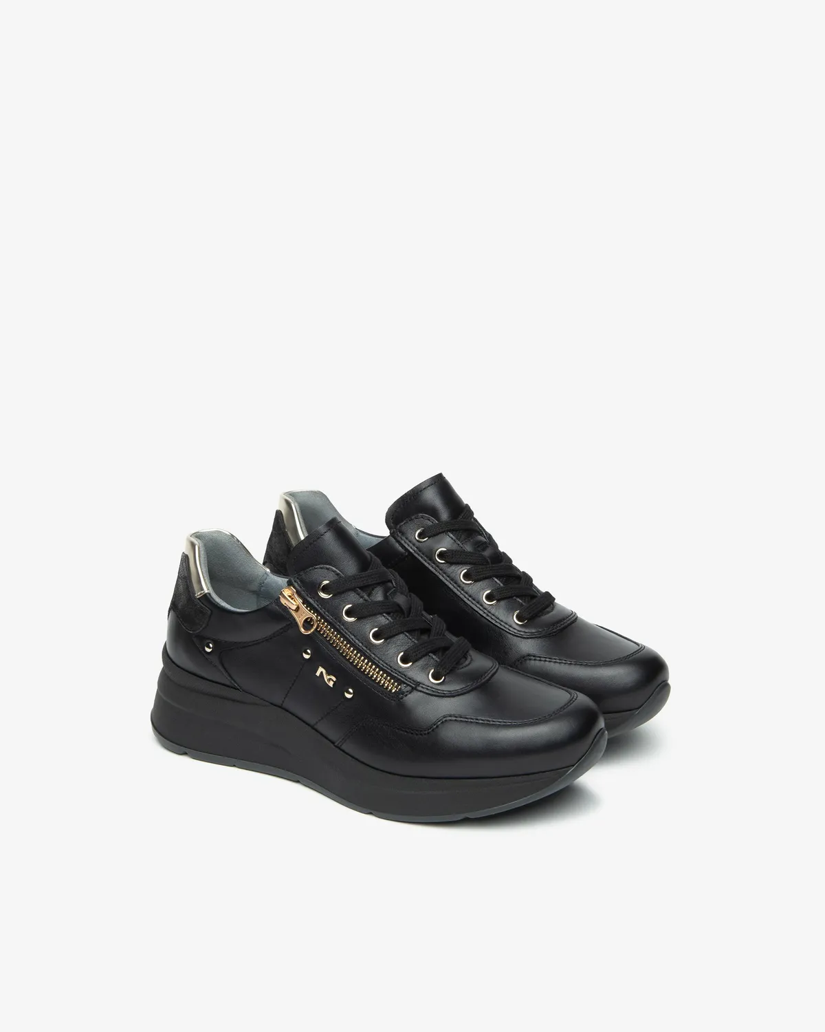 NeroGiardini sneakers damă piele și material tehnic
