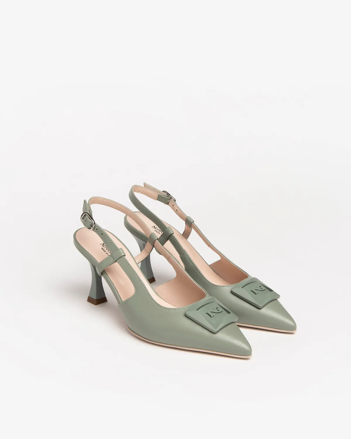 NeroGiardini pantofi toc piele dama slingback vara
