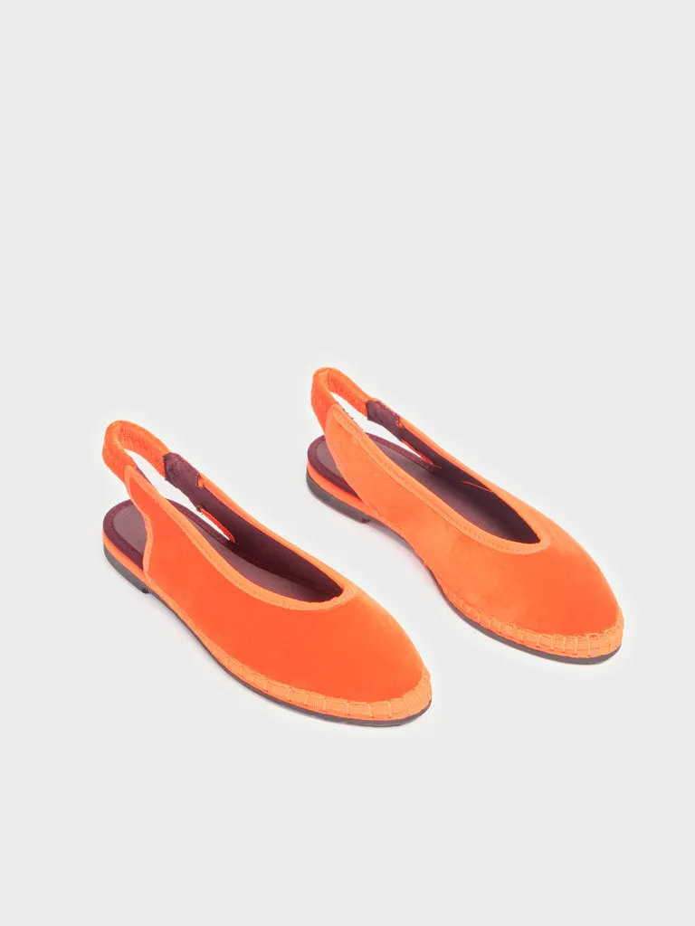 Flagelus Narnia Orange papuci catifea portocaliu