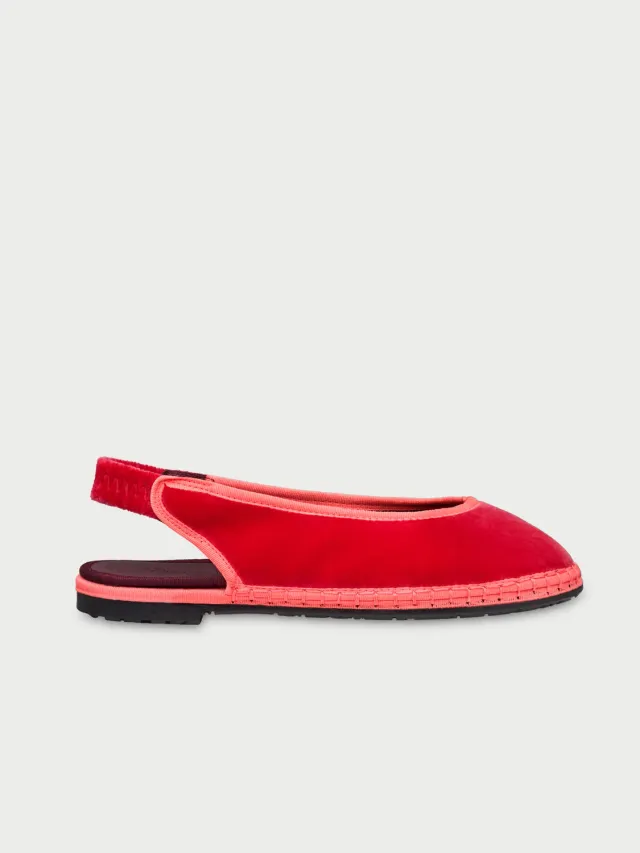 Flagelus Narnia papuci fuchsia din catifea