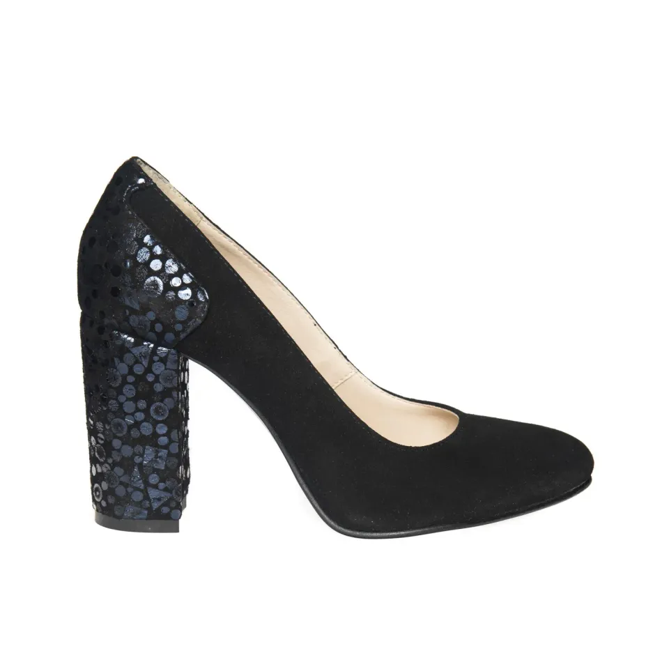 Catinca Shoes 112 NAI pantofi dama piele negru imprimeu
