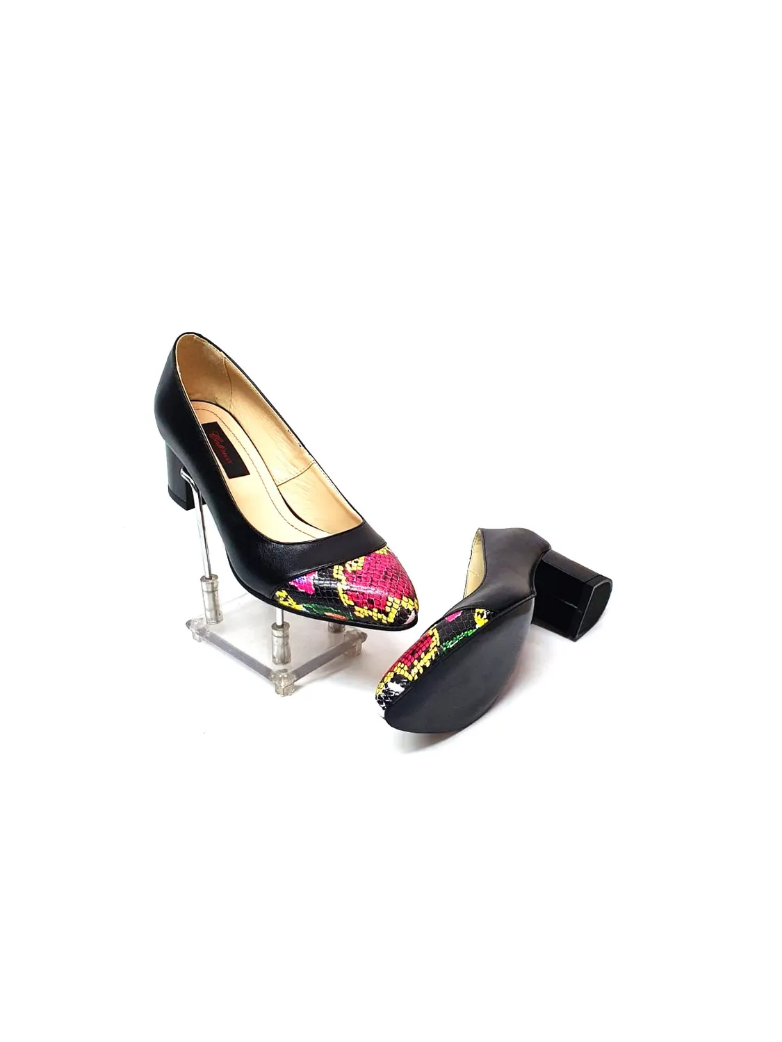 Catinca Shoes A3 NBCR pantofi damă piele negru croco