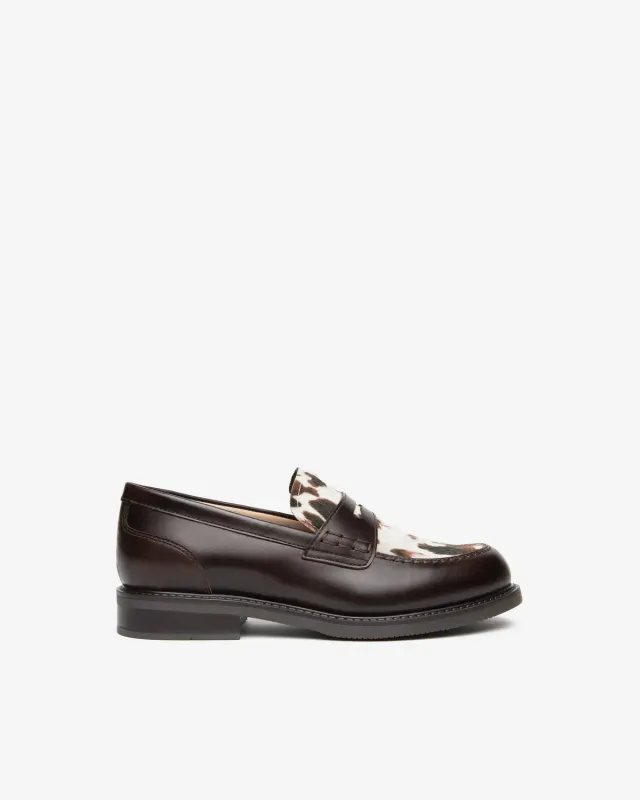 NeroGiardini mocasini dama piele animal print
