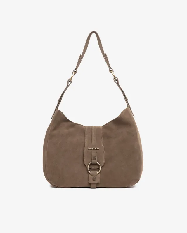 NeroGiardini geanta dama piele intoarsa hobo marime unica