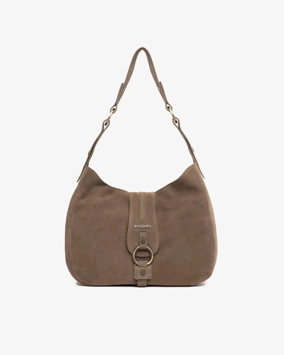 NeroGiardini geanta dama piele intoarsa hobo marime unica