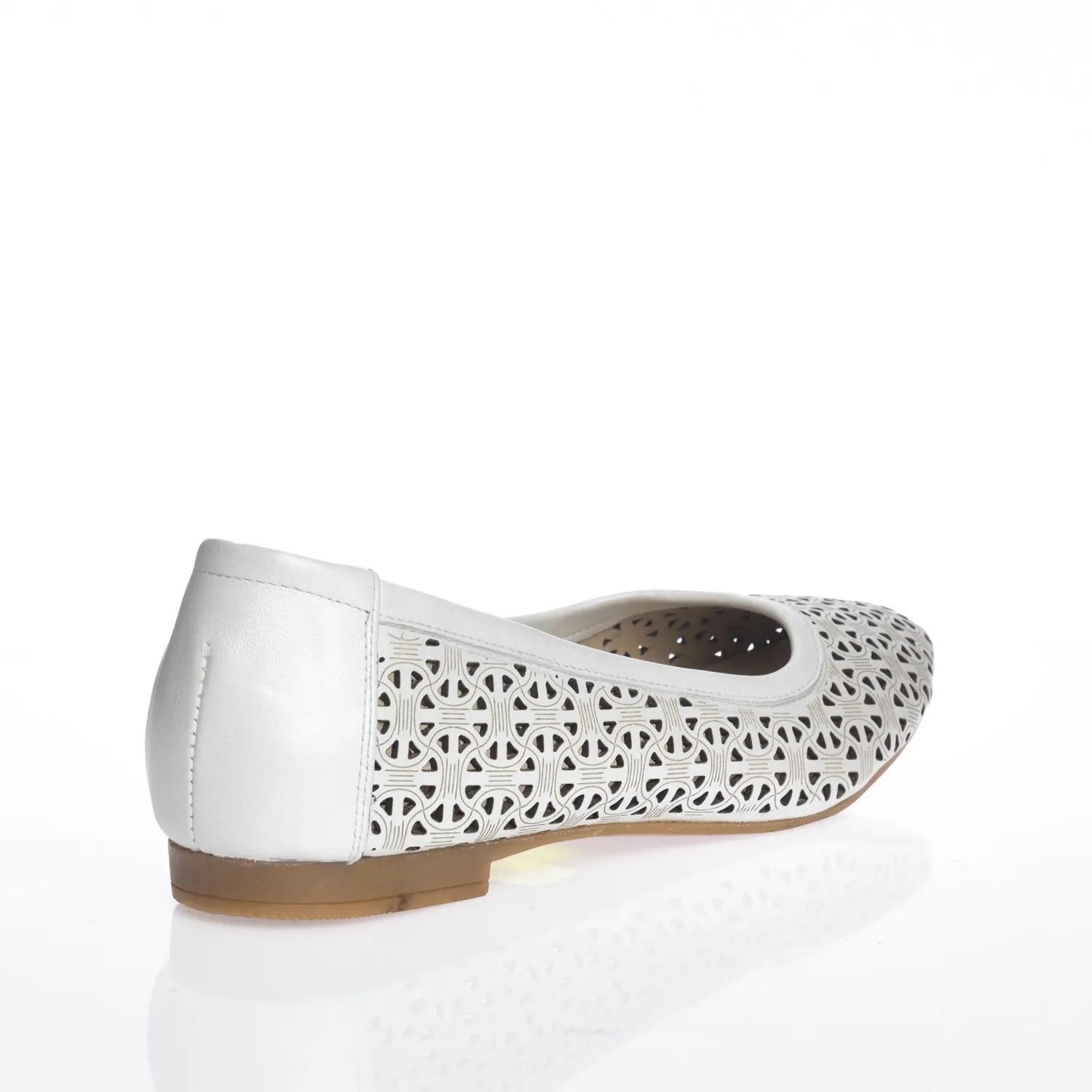 Catinca Shoes BL 4 A balerini dama piele naturala albi